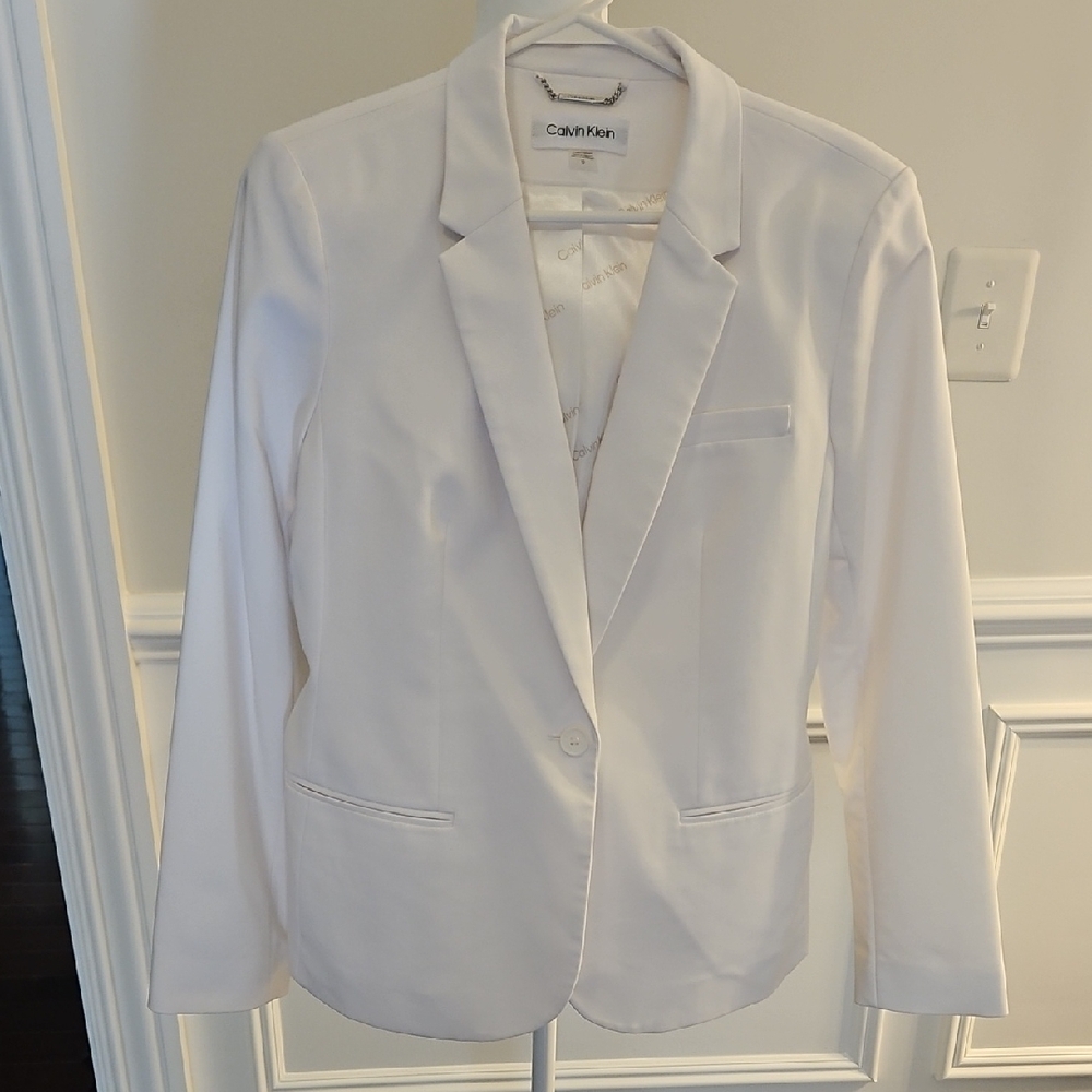 Calvin Klein Women's Classic White Blazer Size 10